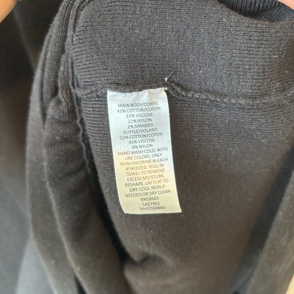 Rachel Parcell womens black v neck long sleeve Knit Sweater Dress size large - Picture 8 of 10